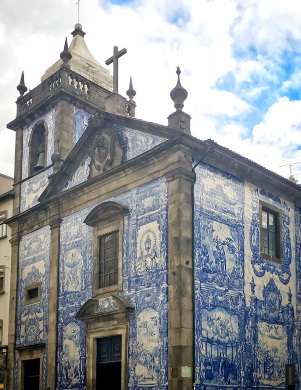 波尔图的教堂，蓝色瓷砖