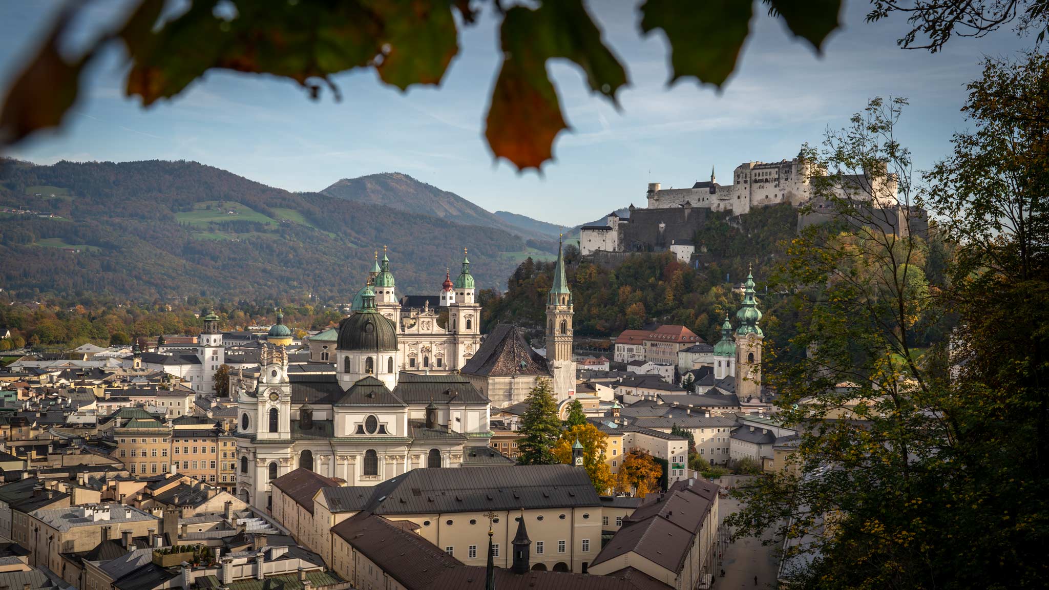 A panoramic view of Salzburg from the modern museum