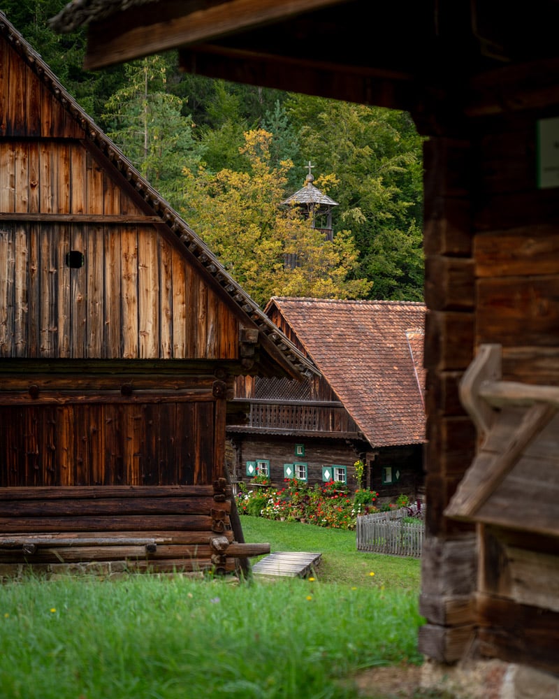 Walk through the re-constructed homes of Austria' open-air museum