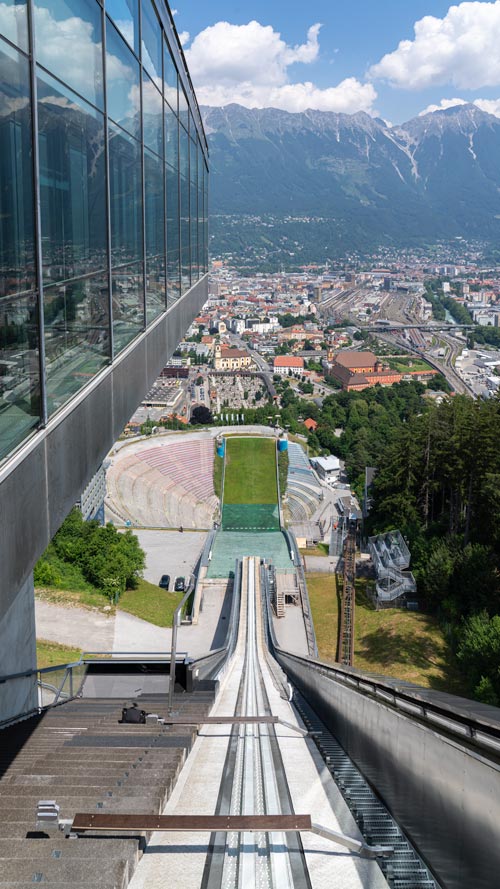 Summer ski jump in Innsbruck