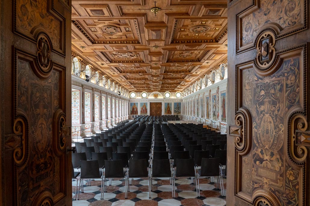 The Spanish Hall inside Schloss Ambras