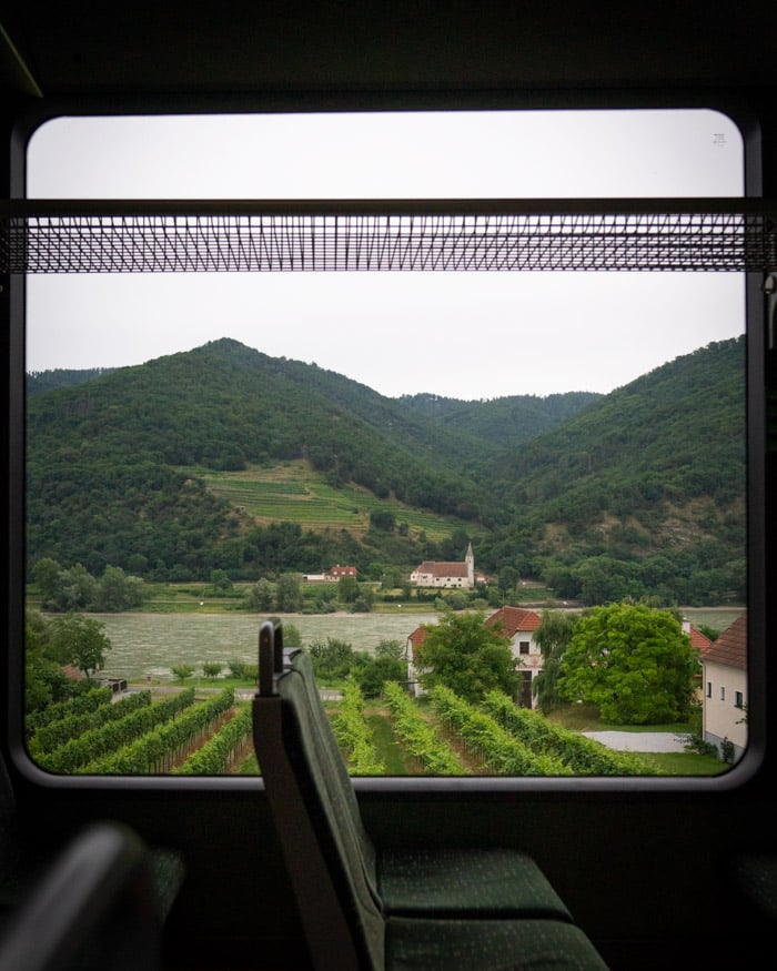 The scenic train provides another Wachau perspective