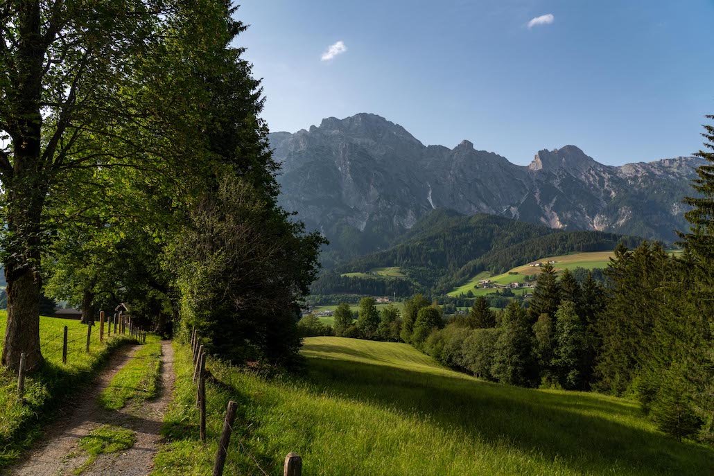 Hiking trails around the village of Leogang